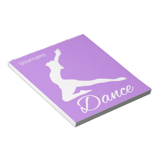 DANCE aangepast monogram en kleurenblocnote Notitieblok (Schuin)