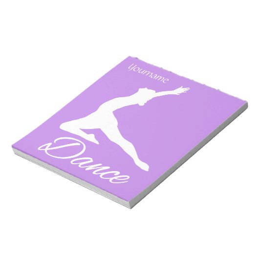 DANCE aangepast monogram en kleurenblocnote Notitieblok (Linkerzijde)