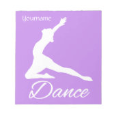 DANCE aangepast monogram en kleurenblocnote Notitieblok (Voorkant)