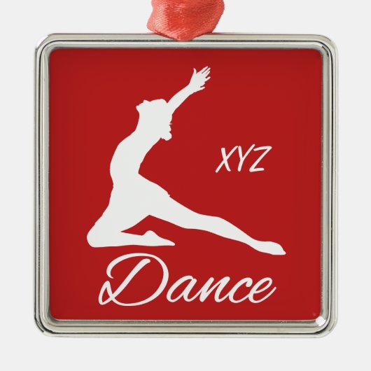DANCE aangepast monogram en kleurversiering Metalen Ornament (Voorkant)