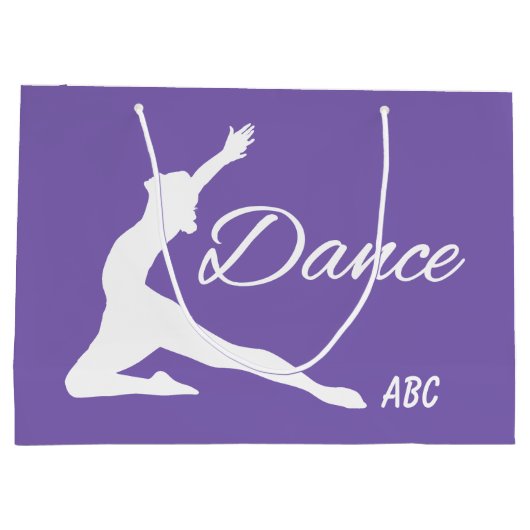 DANCE aangepaste monogram- en kleurencadeautassen Large Cadeautasje (Achterkant)