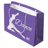 DANCE aangepaste monogram- en kleurencadeautassen Large Cadeautasje (Achterkant Gekanteld)