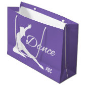 DANCE aangepaste monogram- en kleurencadeautassen Large Cadeautasje (Voorkant Gekanteld)