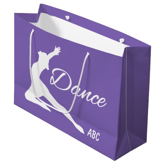 DANCE aangepaste monogram- en kleurencadeautassen Large Cadeautasje (Voorkant Gekanteld)