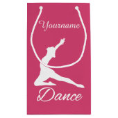 DANCE, aangepaste naam en cadeautassen voor kleure Klein Cadeauzakje (Achterkant)