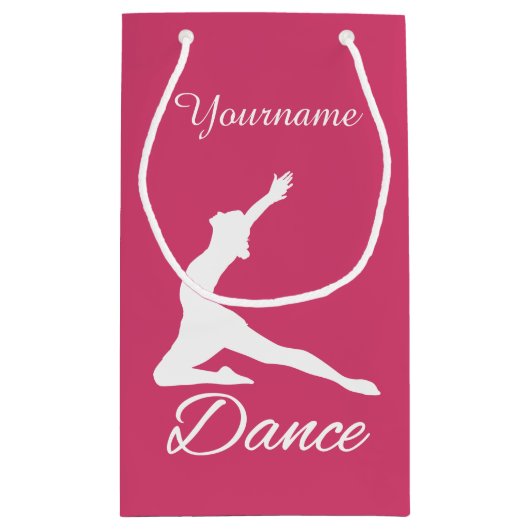 DANCE, aangepaste naam en cadeautassen voor kleure Klein Cadeauzakje (Achterkant)