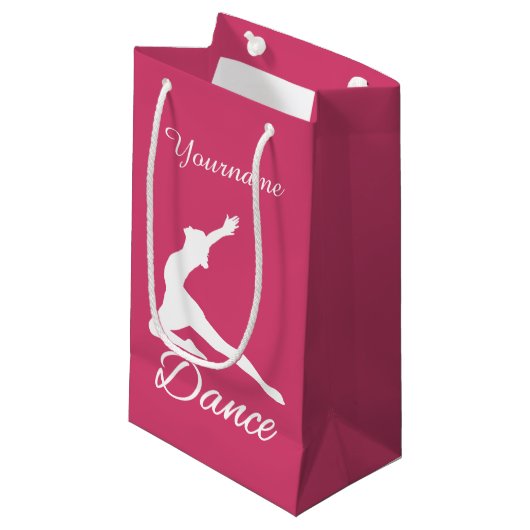 DANCE, aangepaste naam en cadeautassen voor kleure Klein Cadeauzakje (Voorkant Gekanteld)