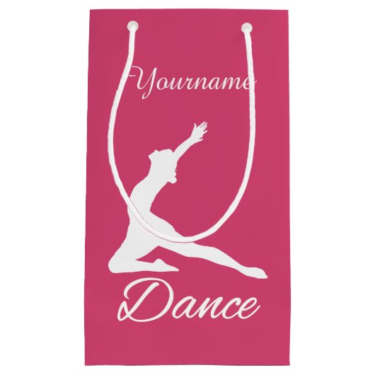 DANCE, aangepaste naam en cadeautassen voor kleure Klein Cadeauzakje (Voorkant)