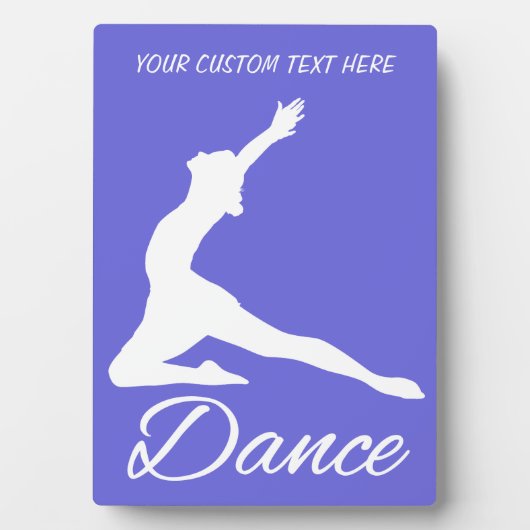 DANCE aangepaste tekst en kleurenplak Fotoplaat (voorkant)