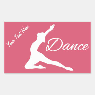 DANCE aangepaste tekst & kleur stickers