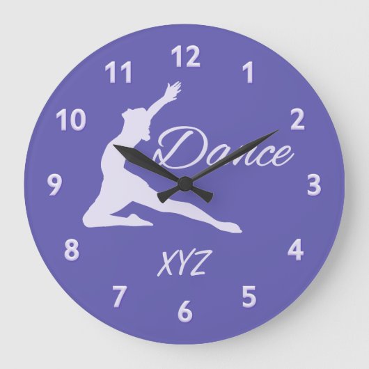 DANCE aangepaste wandklokken monogram (Voorkant)