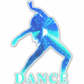 Dance Abstract vinylsticker op maat gesneden Sticker (Voorkant)