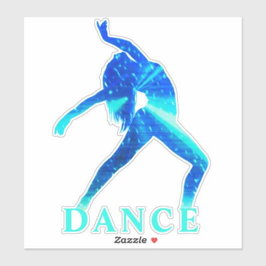 Dance Abstract vinylsticker op maat gesneden Sticker (Vel)