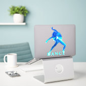 Dance Abstract vinylsticker op maat gesneden Sticker (Laptop op bureau)