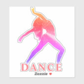 Dance Abstract vinylsticker op maat gesneden Sticker (Vel)