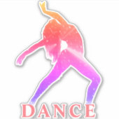 Dance Abstract vinylsticker op maat gesneden Sticker (Voorkant)