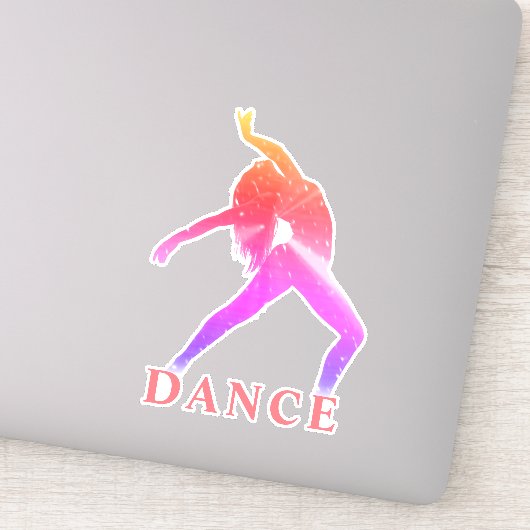Dance Abstract vinylsticker op maat gesneden Sticker (Detail)