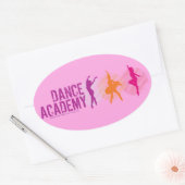 Dance Academy Color Dancers Logo Ovale Sticker (Envelop)