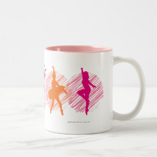 Dance Academy Color Dancers Logo Tweekleurige Koffiemok