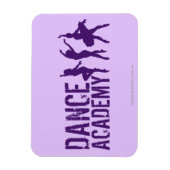 Dance Academy Dancer Silhouetten Logo Magneet (Verticaal)