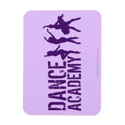 Dance Academy Dancer Silhouetten Logo Magneet (Verticaal)