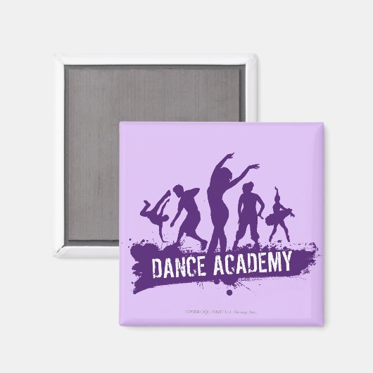 Dance Academy Dancer Silhouetten Logo Magneet (Voorkant / Achterkant)
