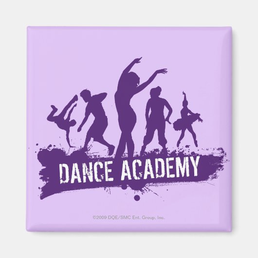 Dance Academy Dancer Silhouetten Logo Magneet (Voorkant)