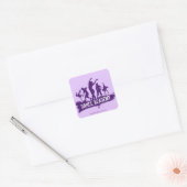 Dance Academy Dancer Silhouetten Logo Vierkante Sticker (Envelop)