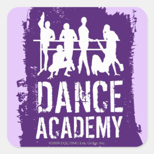 Dance Academy Silhouetten Logo Vierkante Sticker