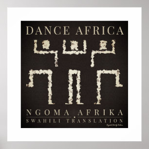 DANCE AFRIKA Afrikaanse stamdansers erfgoed Poster