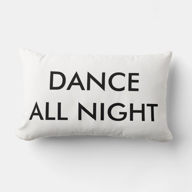 Dance All Night Pillow - Black and White Kussen (Voorkant)