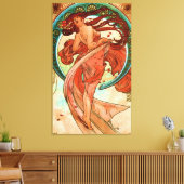 Dance Alphonse Mucha Art Nouveau Canvas Afdruk (Insitu (Woonkamer))