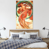Dance Alphonse Mucha Art Nouveau Canvas Afdruk (Insitu (Slaapkamer))