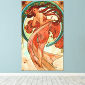 Dance Alphonse Mucha Art Nouveau Canvas Afdruk (Insitu (Houten vloer))