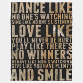 Dance als niemand kijkt. fleece deken (Voorkant)