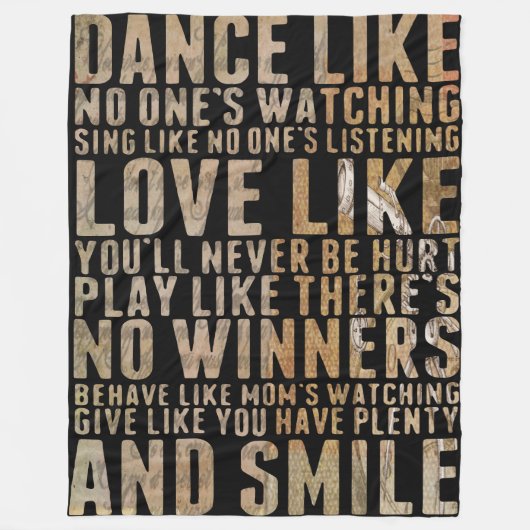 Dance als niemand kijkt. fleece deken (Voorkant)