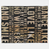 Dance als niemand kijkt. fleece deken (Voorkant (Horizontaal))