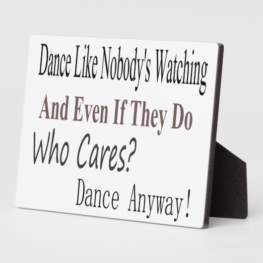 Dance als niemand kijkt fotoplaat (Zijkant)