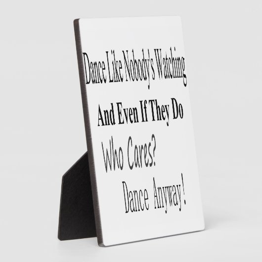 Dance als niemand kijkt fotoplaat (Zijkant)