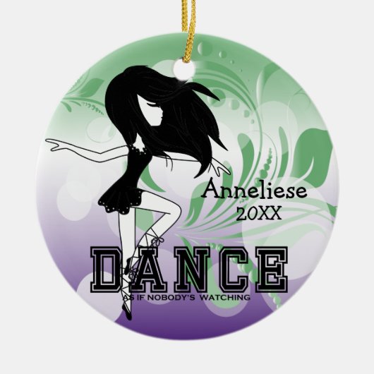 Dance als niemand kijkt. keramisch ornament (Voorkant)