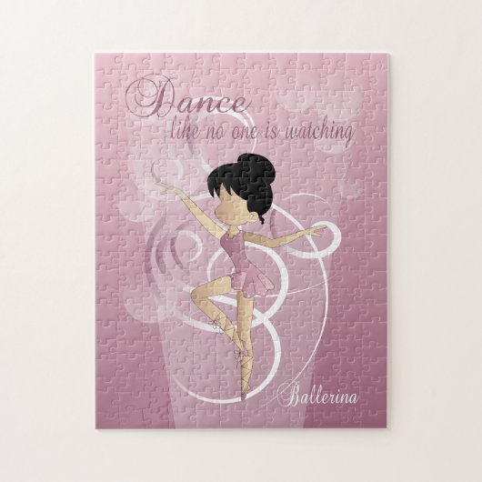 Dance als niemand kijkt naar Ballerina Legpuzzel (Verticaal)