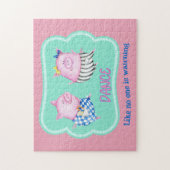 Dance als niemand kijkt naar gelukkige dansende va legpuzzel (Verticaal)