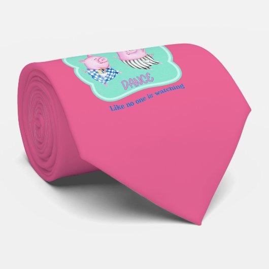 Dance als niemand kijkt naar gelukkige dansende va stropdas (Opgerold)