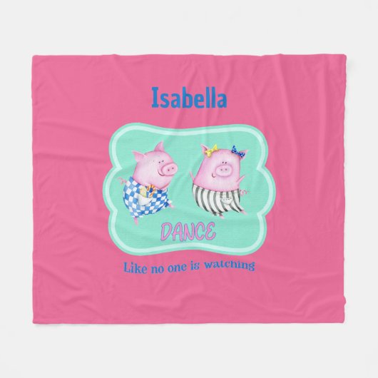 Dance als niemand op zoek is naar aangepaste dansp fleece deken (Voorkant (Horizontaal))