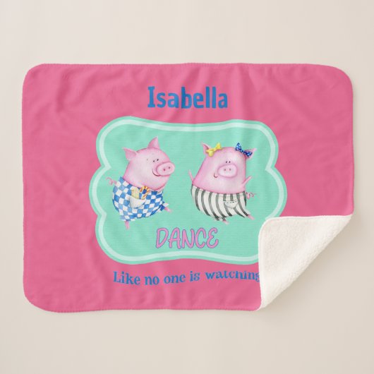 Dance als niemand op zoek is naar aangepaste dansp sherpa deken (Voorkant (horizontaal))