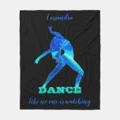 Dance, alsof niemand Abstract kijkt Fleece Deken (Voorkant)