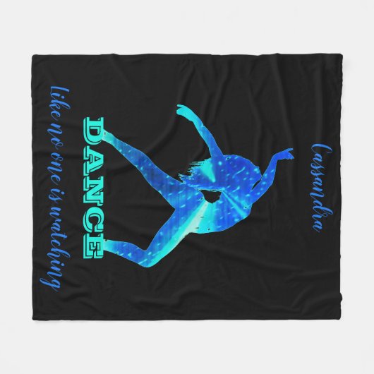 Dance, alsof niemand Abstract kijkt Fleece Deken (Voorkant (Horizontaal))