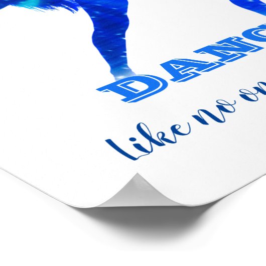 Dance, alsof niemand Abstract kijkt Poster (Hoek)