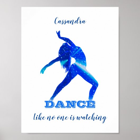 Dance, alsof niemand Abstract kijkt Poster (Voorkant)