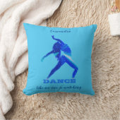 Dance alsof niemand blauw Abstract kijkt Kussen (Deken)